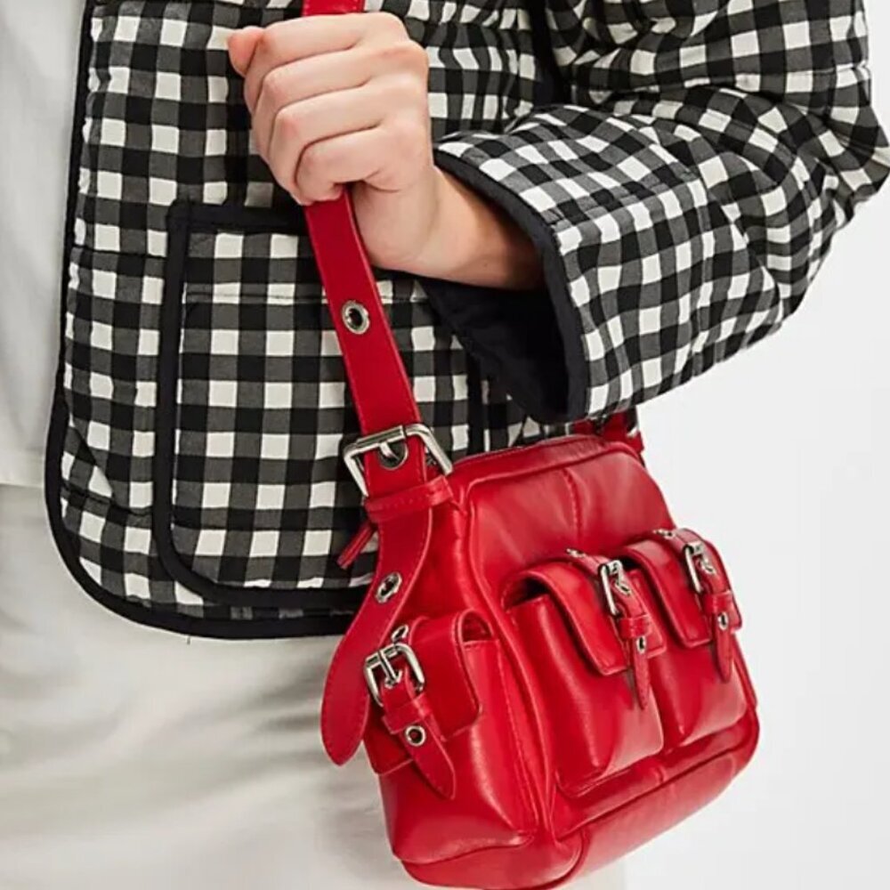 NWT Free People Buckle Shoulder Bag in Heart Eyes